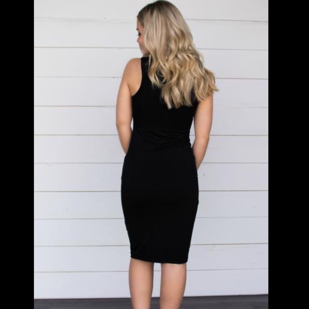 Apricot Lane Black Bodycon Dress - Picture 2 of 3